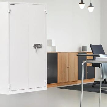 Rottner Stahlbüroschrank Office 3 Premium Elektronikschloss lichtgrau T05034